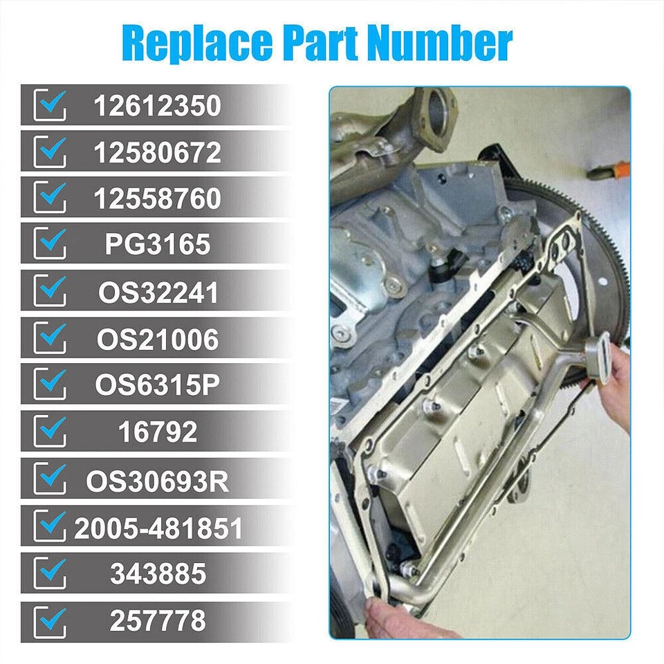 OS30693R Engine Oil Pan Gasket Set Fit for Chevrolet Express 3500 2005-2015 4.8L - Imagem 3 de 4