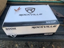 Rockville SS10P 800W Slim Under-Seat Active Car/Truck Subwoofer, Built-In Amp, W