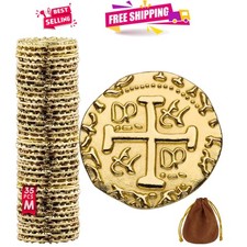 35 Elegant Gold Pirate Coins - Perfect for Games, Parties and Outdoor Adventures