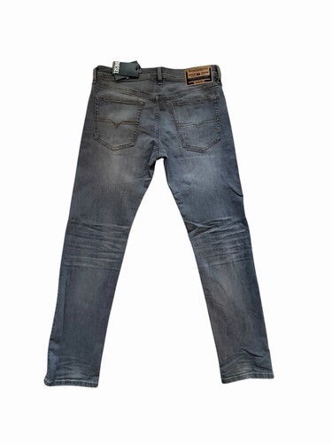 Diesel Mens Buster Slim Tapered Jeans RB061 Light Grey / Black $250 Size 36/32 - Picture 3 of 7