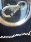 925 Sterling Silver Heart Charm Station Cable Chain Necklace Lobster Clasp — photo 5