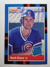 1988 Donruss #40a Mark Grace Rookie Card RC