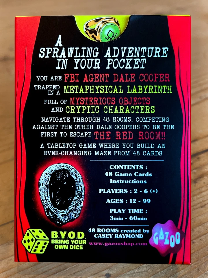 THE RED ROOM ( TWIN PEAKS ) - 48 ROOMS Card Game - Image 2 of 4