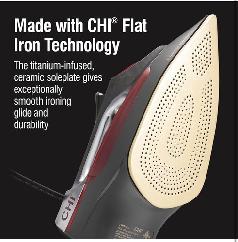 CHI Steam Iron for Clothes with 8’ Retractable Cord, 1700 Watts - Picture 3 of 8