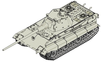 Trumpeter 007123 Deutsch (50-75 Tonnen)/Standardpanzer 1/72 E-50 Pan (US IMPORT)