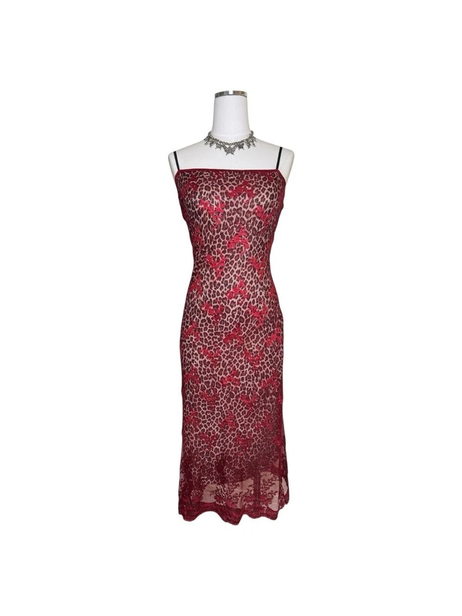 arden b red dress Arden B. Red with Black Sequins Bodycon Mini Dress Size Medium