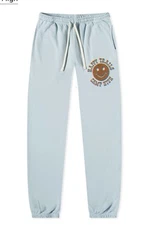 Camp High Collective Happy Trails Sweat Pant Smiley logo sky blue Sz S SOLD OUT