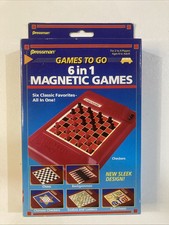 6 in 1 Travel Magnetic Games 2261 Pressman 1998 New