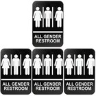  4 Count Wc-schild Toilette Beschilderung Wandtattoo Für Die Badezimmer