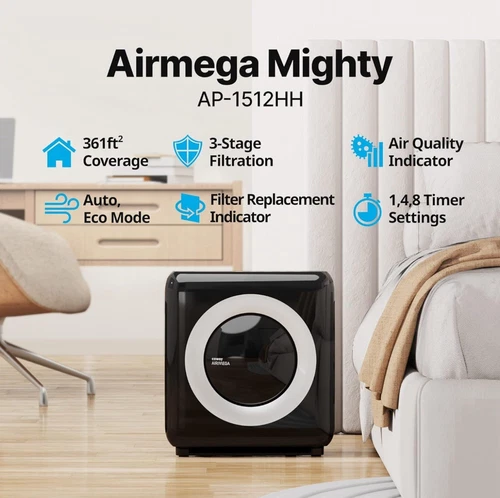 Coway AP-1512HH Mighty Air Purifier with True HEPA and Eco Mode