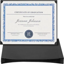 Best Paper Greetings Certificate Holders - 24-Pack Single-Sided Plain Black 8.5 