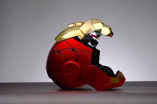 Stock AUTOKING Gold Iron Man MK5 1:1 Wearable Helmet Deformed Voice-control Mask - Picture 10 of 15