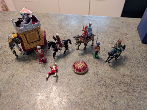 SELTEN Vintage BRITAINS Viceregal Party Elefant Reiter Metallfigur Posten wie abgebildet - Bild 1 von 10