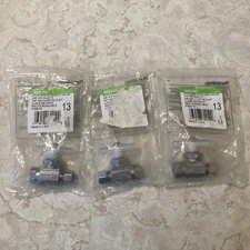 PlumbShop Iron Pipe Straight Valve 3/8” FIP Inlet & 3/8” OD Outlet Set Of 3