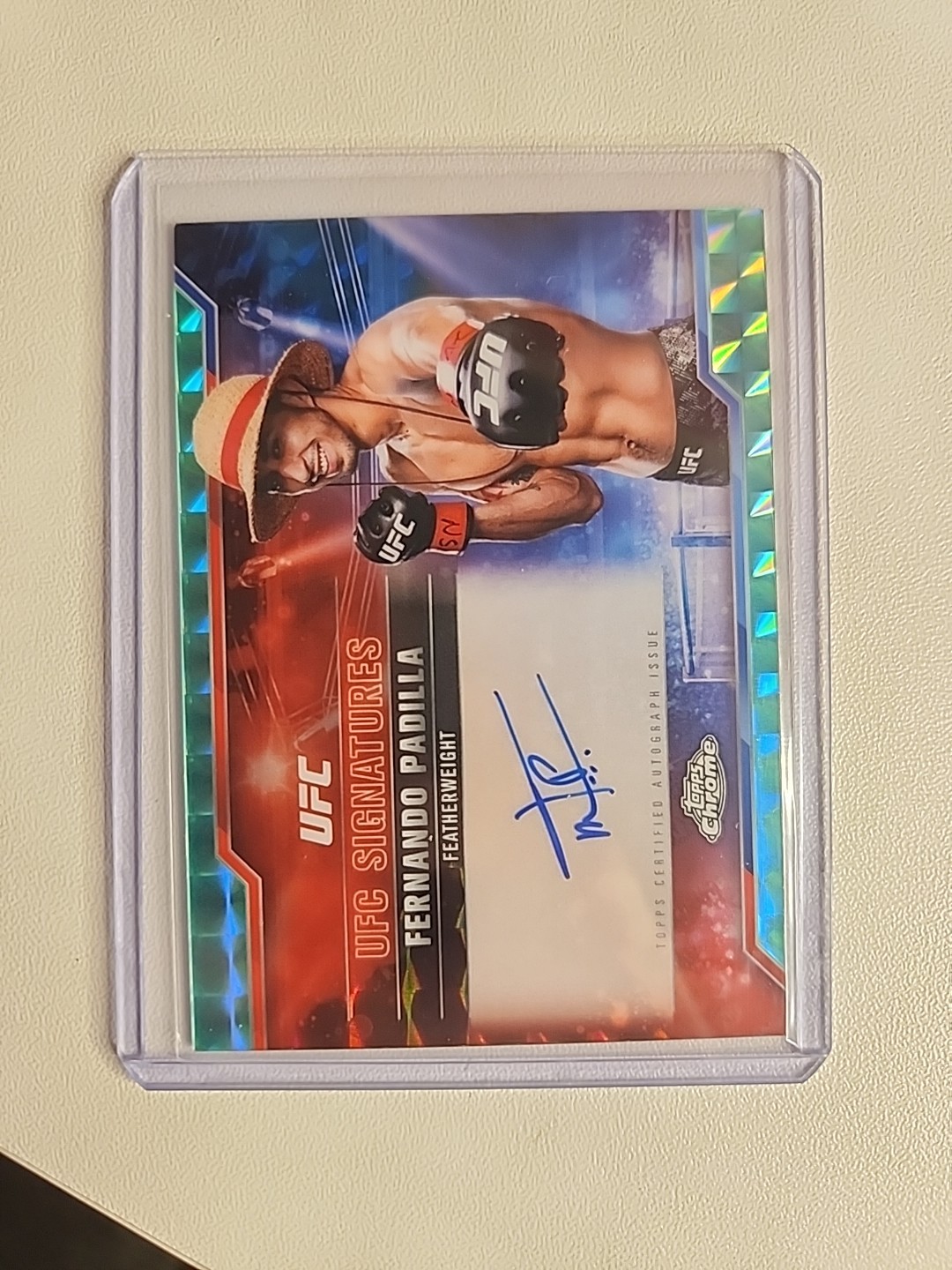 2025 Topps Chrome UFC - UFC Signatures Fernando Padilla #SIG-FP Aqua