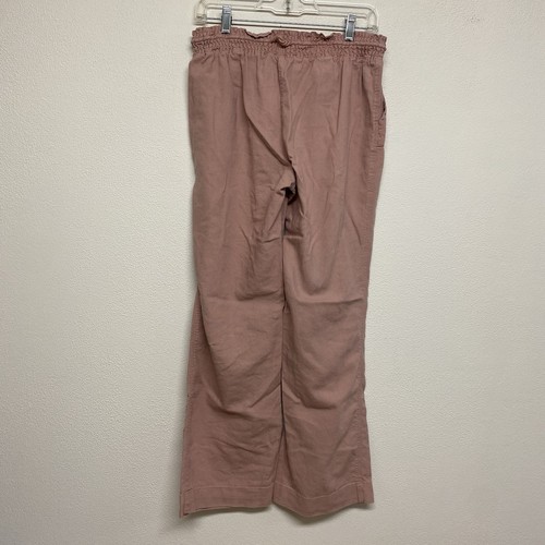 Simply Blessed Damen Größe M Rosa Hose Leinen Kordelzug Gummibund Taschen - Bild 6 von 7