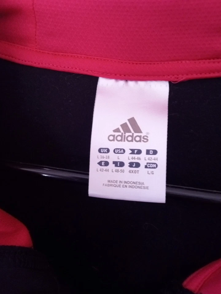 Women's Size Large Hooded Full Zip Adidas Jacket Black With 3 Neon Stripes - Image 2 of 4