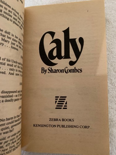 Caly by Sharon Combes 1987 Zebra PB 3rd Printing Good Vintage Horror - Picture 6 of 10