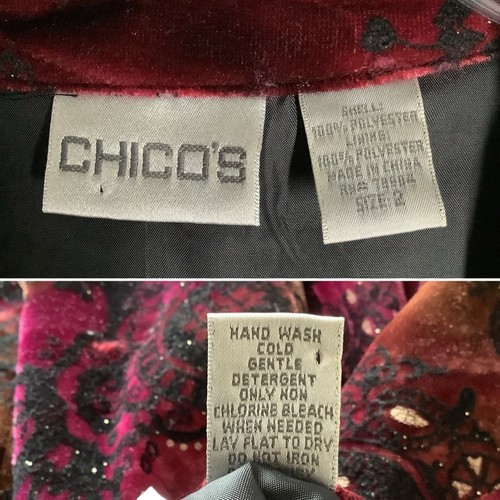 Velvet Burnout Blazer 90s Y2K Whimsigoth Fairy Grunge Dark Romantic Witchy Large - Picture 10 of 14