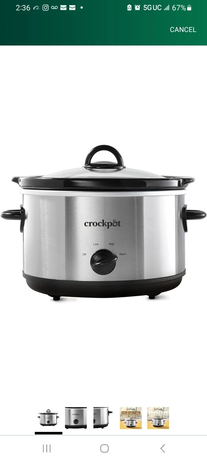 Crock-Pot SCR450-S 4.5Q Slow Cooker