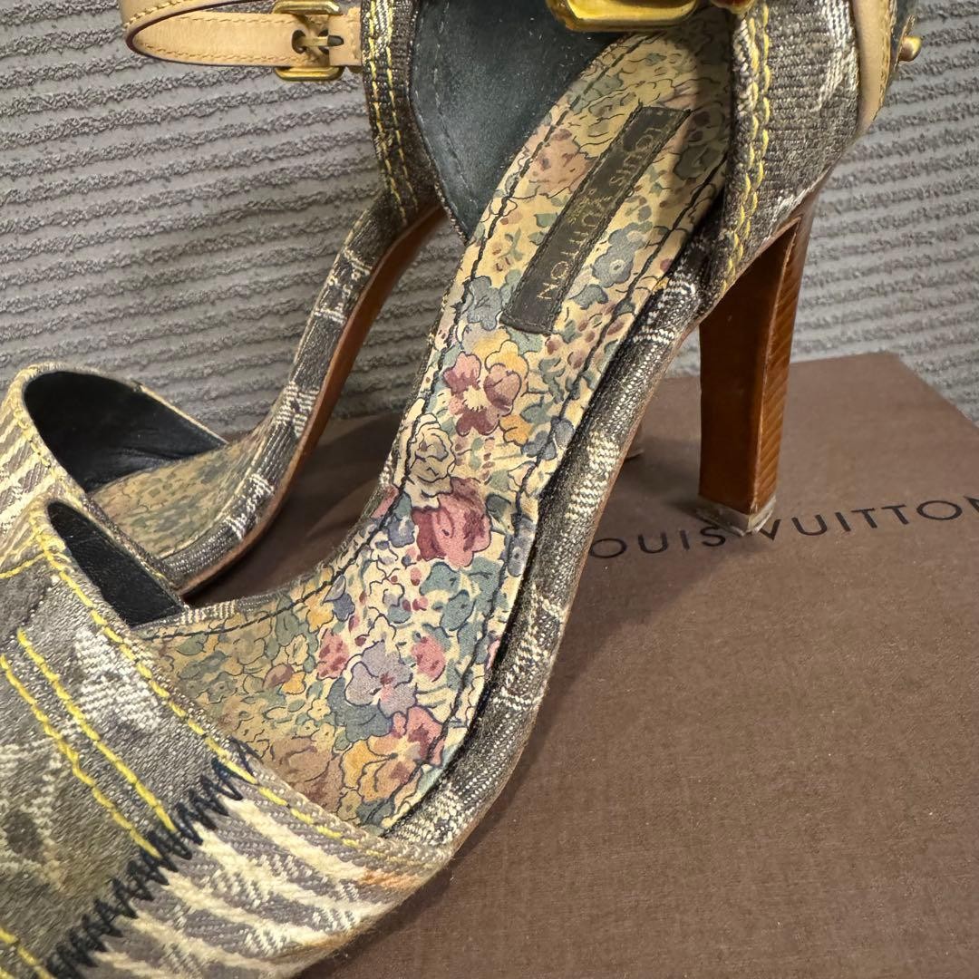 Louis Vuitton Patchwork Monogram Denim Leather Sa… - image 5