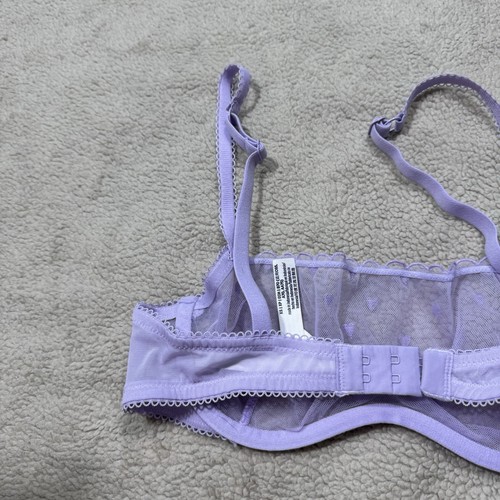 Pink Victoria Secret Bra Womens Extra Small Wink Unlined Scoop Lavender Purple - Imagen 5 de 11