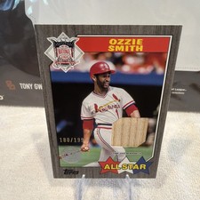 2022 Topps #87ASR-OS Ozzie Smith 1987 35th All-Stars Relic Black #/199
