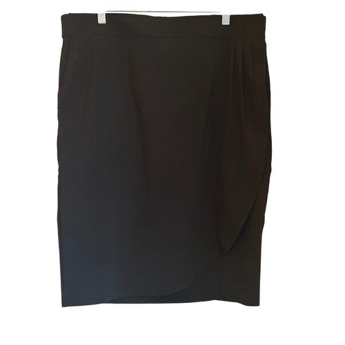 Rip Rock Damen XL schwarz Wickelrock Länge 3 verstellbare Taille Taschen