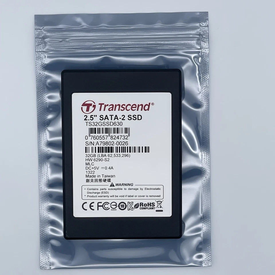 Transcend TS32GSSD630 32GB SSD 2.5” SATA-II MLC Flash Drive New - Image 3 of 4
