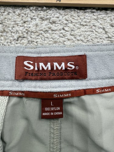 Simms Shorts Men’s Large Beige Guide Series Wet Wading Elastic Waist Cargo - Picture 10 of 15