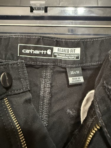 Carhartt Rugged Flex Canvas Arbeitshose 30x30 Relaxed Fit BN2291M - Schwarz - Bild 3 von 4