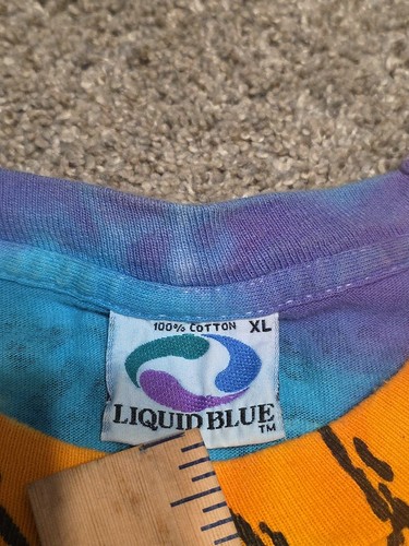 Vtg 1992 Liquid Blue Sun Moon All Over Print T-shirt Mens XL AOP USA - Picture 4 of 8