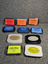 Mixed Lot of 10 Different Stamp Craft DIY Ink Pads Color Box -Brilliance-StazOn-