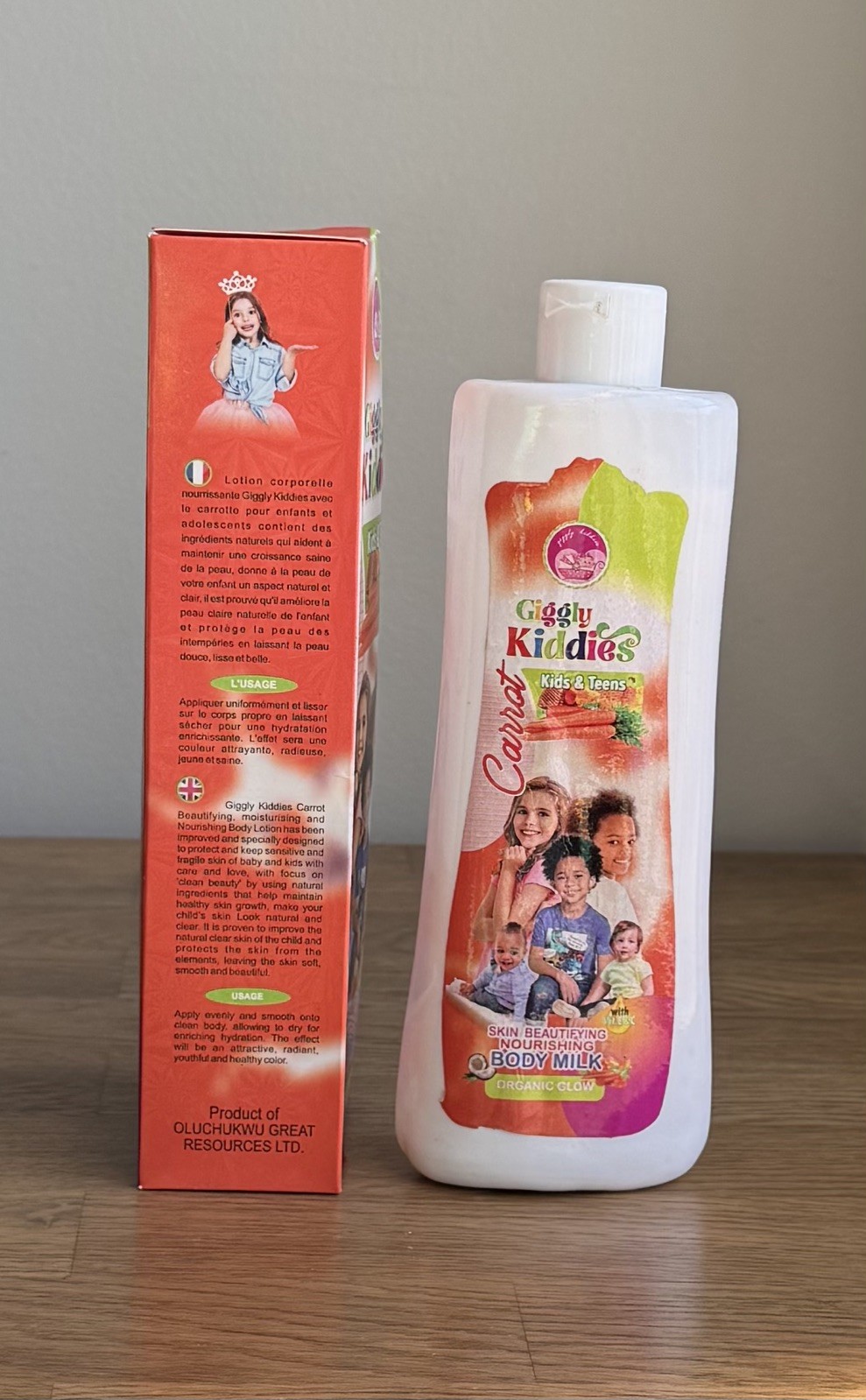 Giggly Kiddies Kids & Teens 🥕 Skin Care Moisturizing Milk Lotion 400m 💯%