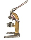 Manual Citrus Juicer Press, Gold and Chrome, Heavy Duty Metal, Cup Included