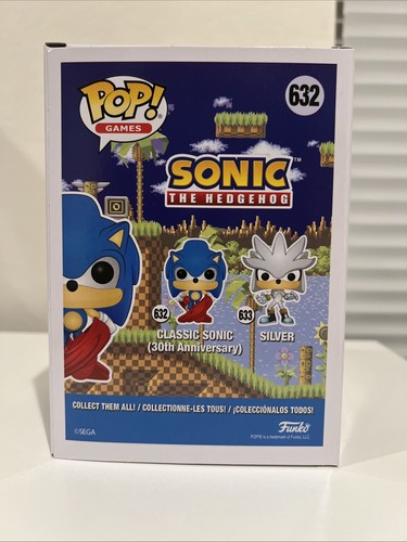 Classic Sonic 632 Flocked Funko Shop Limited Edition Pop Figure Vaulted - 第 3/6 張圖片