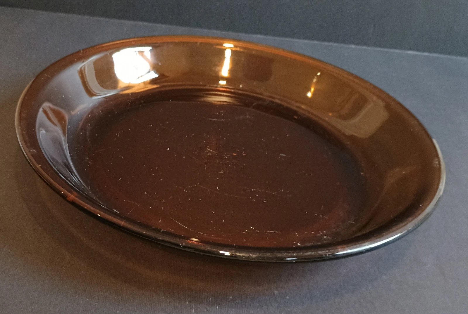 Vintage Anchor Hocking Fire King #406 Oven Proof Harvest Amber 9" Pie Plate