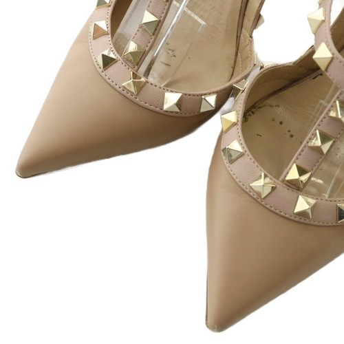 Valentino Garavani Rockstud Riemchenabsatz Sandalen Beige Damen EU:36,5 - Bild 3 von 5