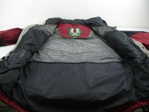 Men's S Cabela's Dry-Plus Rain Jacket Coat Parka Burgundy Black Waterproof Shell - Picture 15 of 24