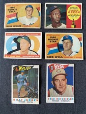 1960 Topps Baseball Card Lot 20 Cards Al Kaline, Pumpsie Green and more!