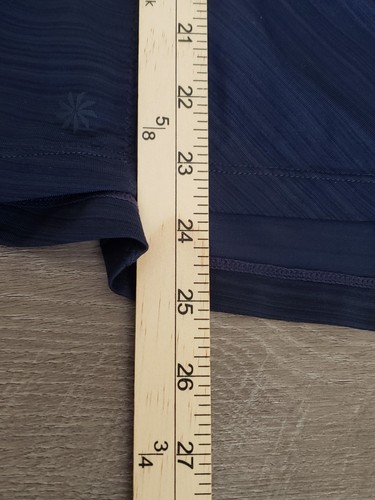 Athleta Shirt Women Shirt Running 1/4 Zip Pullover Blue Zip Pockets Ruffle Front - Picture 7 of 13