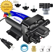 Water Pressure Booster Diaphragm Pump 110V AC for House 70Psi 5GPM Water Transfe