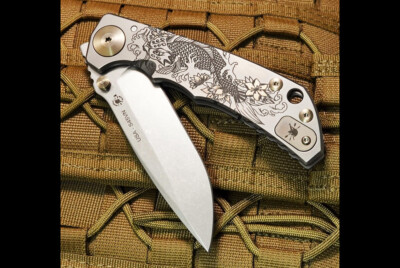 Spartan Blades Harsey Folder 2022 SE Koi Fish SW Blade w/ Titanium Handles