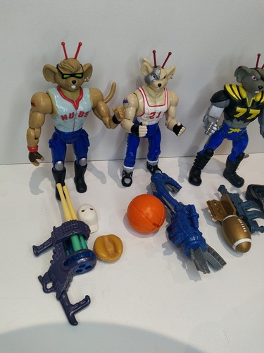 1993 Biker Mice from Mars Sports Bros Vinnie Modo Throttle action figure Set - Picture 2 of 13