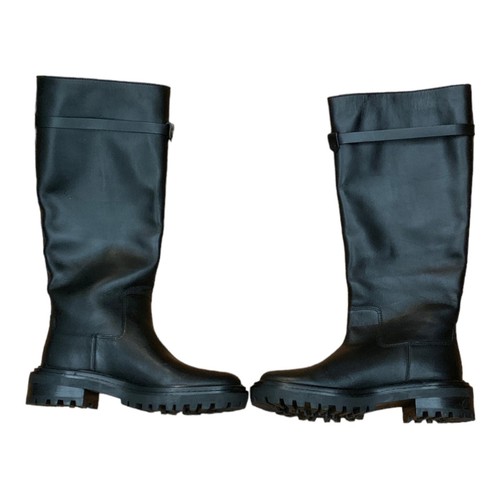 Neu im Karton Tory Burch Damen T Hardware kniehohe Stiefel mit genoppter Sohle schwarz Größe 7,5 - Bild 5 von 12