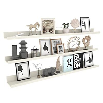 47 Inch Floating Shelves Wall Mounted Set Of 3 Long Picture Ledge