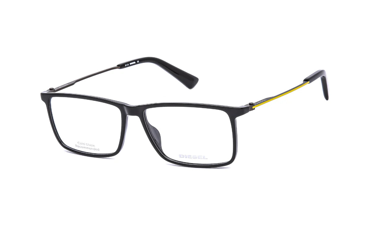 Diesel DL5377 001 Matte Black Plastic Metal Eyeglasses Frame 5614145