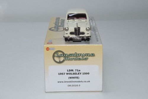 B23 1:43 LANSDOWNE MODELS LDM 71A 1957 WOLSELEY 1500 WHITE MIB - Foto 4 di 17