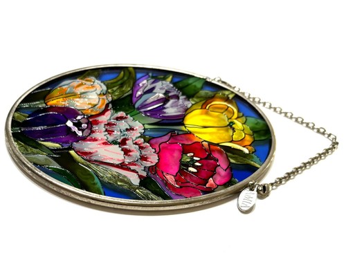 AMIA Atrapasol Decoración Ventana Colorido Tulipanes Ovalado Aprox 3.25 X 4.5 Pulgadas - Imagen 4 de 9