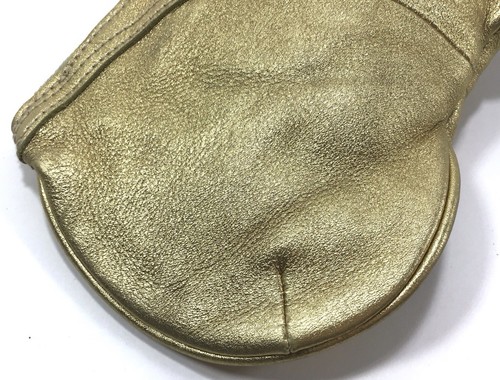 THE GAP 1969 Gold Metallic Leather Butterfly Applique Vintage Wristlet Purse Bag - Picture 7 of 14
